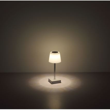 Globo - LED bordlampe m. touch-funktion dæmpbar LED/2W/5V 3000/4500/6500K 800 mAh hvid
