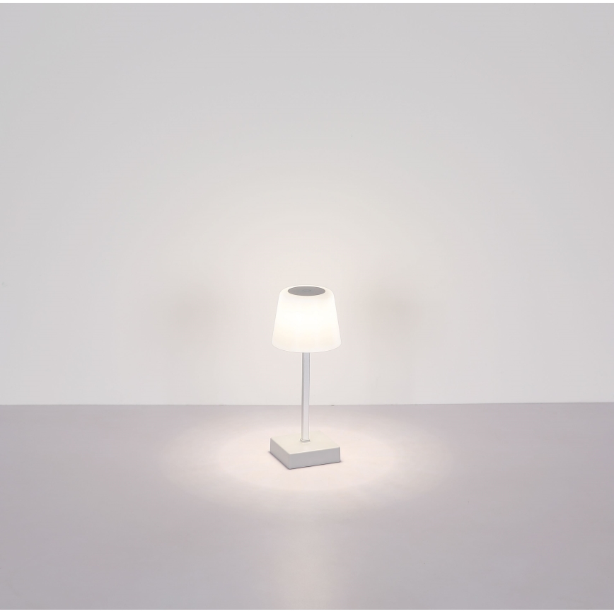 Globo - LED bordlampe m. touch-funktion dæmpbar LED/2W/5V 3000/4500/6500K 800 mAh hvid