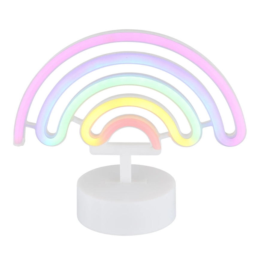 Globo - LED borddekoration neon LED/2W/3xAA regnbue