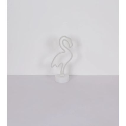 Globo - LED borddekoration neon LED/2W/3xAA flamingo