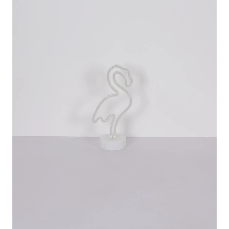 Globo - LED borddekoration neon LED/2W/3xAA flamingo