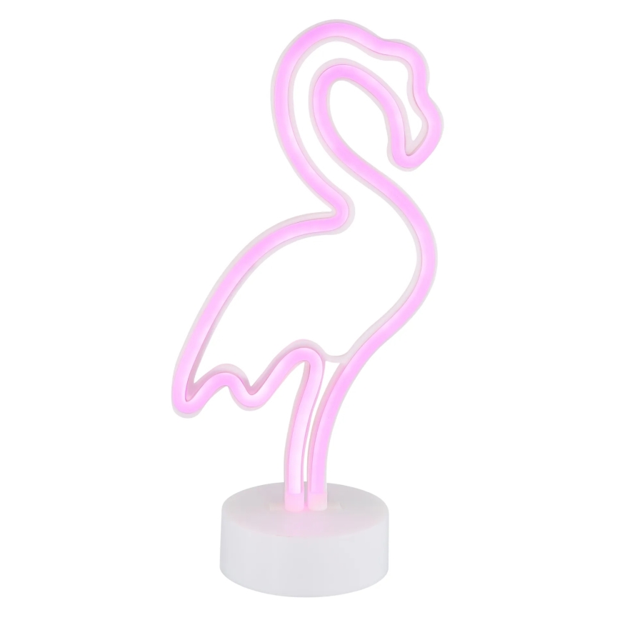 Globo - LED borddekoration neon LED/2W/3xAA flamingo