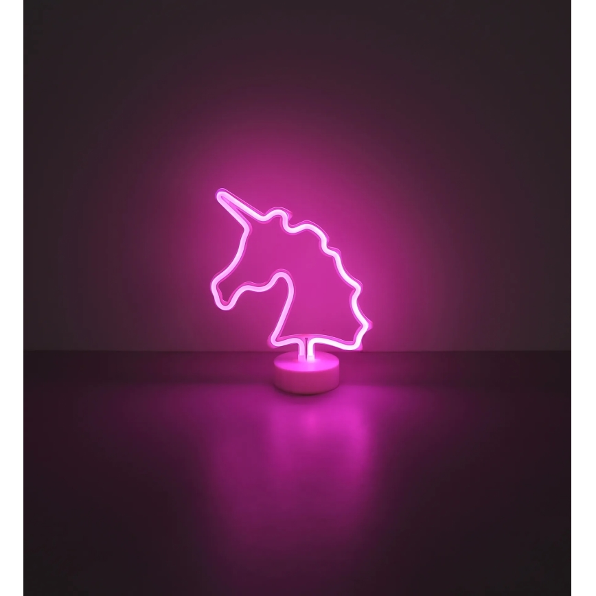 Globo - LED Neon bordlampe LED/2W/3xAA enhjørning