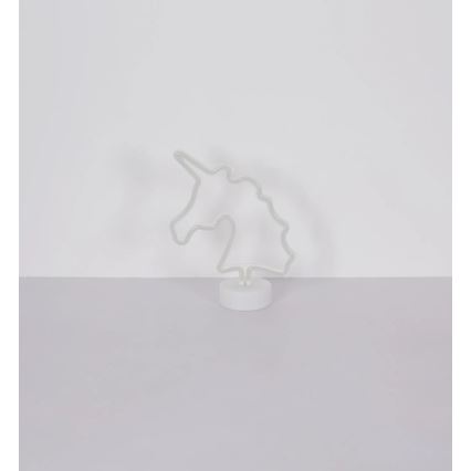 Globo - LED Neon bordlampe LED/2W/3xAA enhjørning