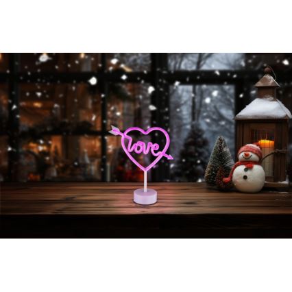 Globo - LED borddekoration LED/2W/3xAA hjerte