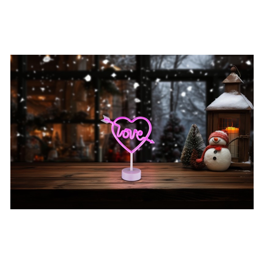 Globo - LED borddekoration LED/2W/3xAA hjerte