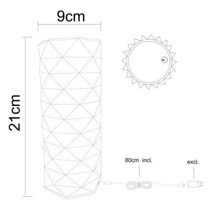 Globo - LED bordlampe m. touch-funktion dæmpbar LED/1W/5V 2700/4000/6500K 800 mAh