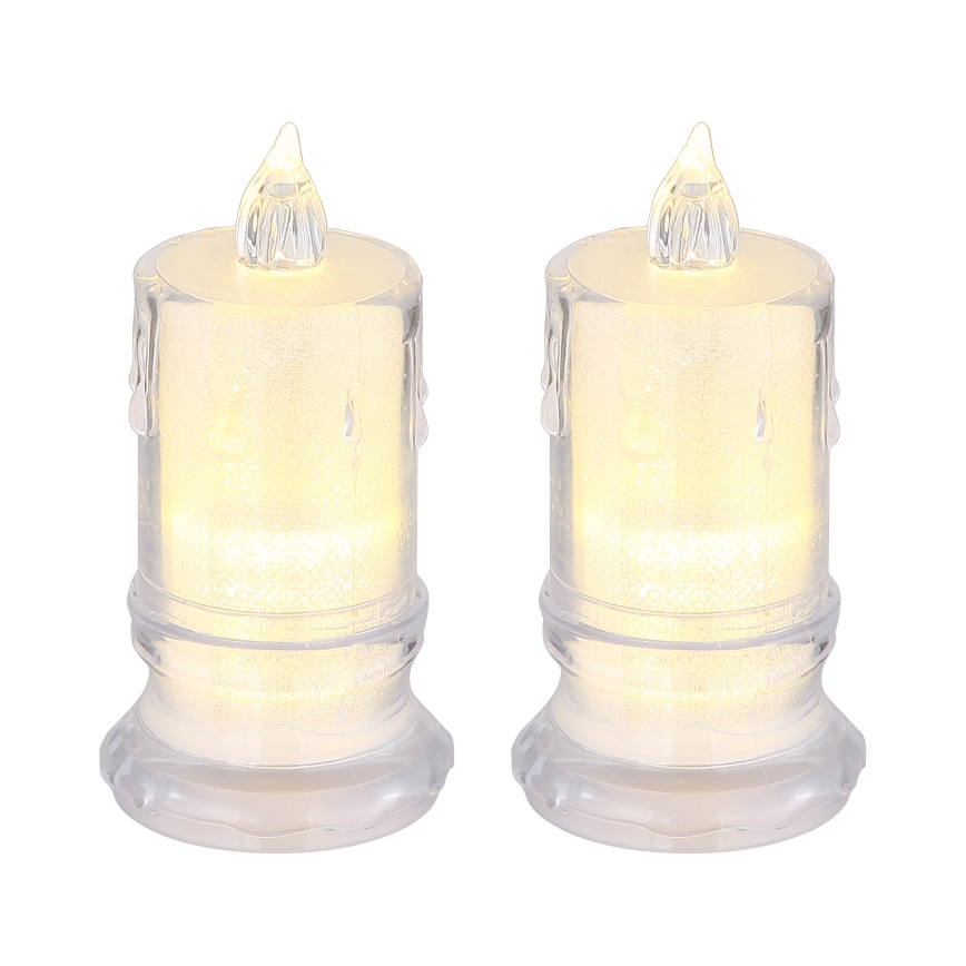 Globo - LED stearinlys 2 stk. LED/0,25W/3xLR1130