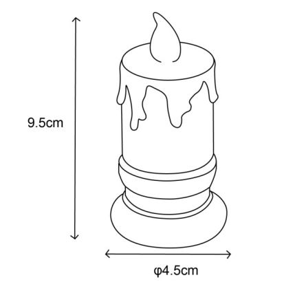 Globo - LED stearinlys 2 stk. LED/0,25W/3xLR1130