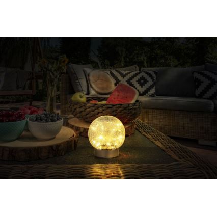 Globo - Dekorativ LED bordlampe genopladelig 25xLED/0,06W/5V 600 mAh IP44