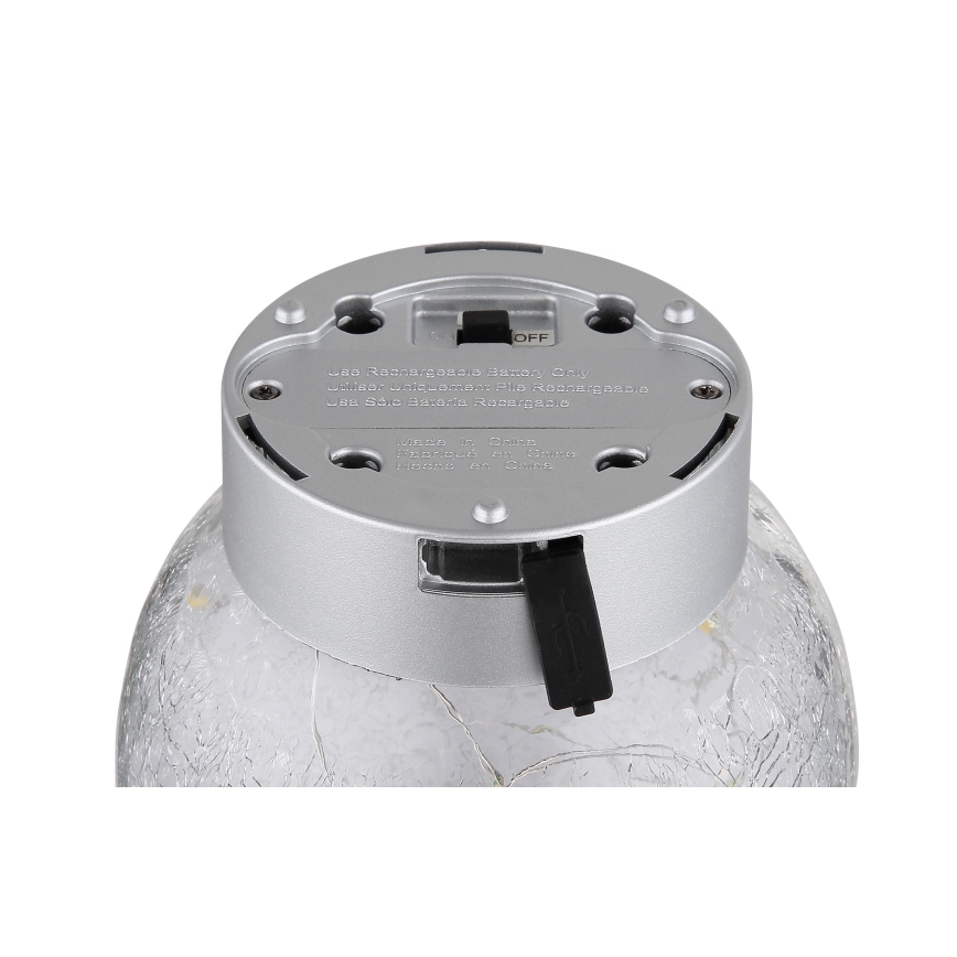 Globo - Dekorativ LED bordlampe genopladelig 25xLED/0,06W/5V 600 mAh IP44