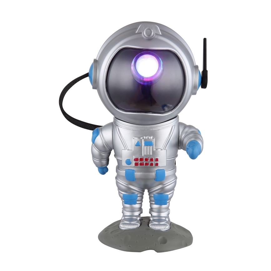 Globo - LED bordlampe m. RGB-farver LED/4,5W/5V astronaut sølvfarvet