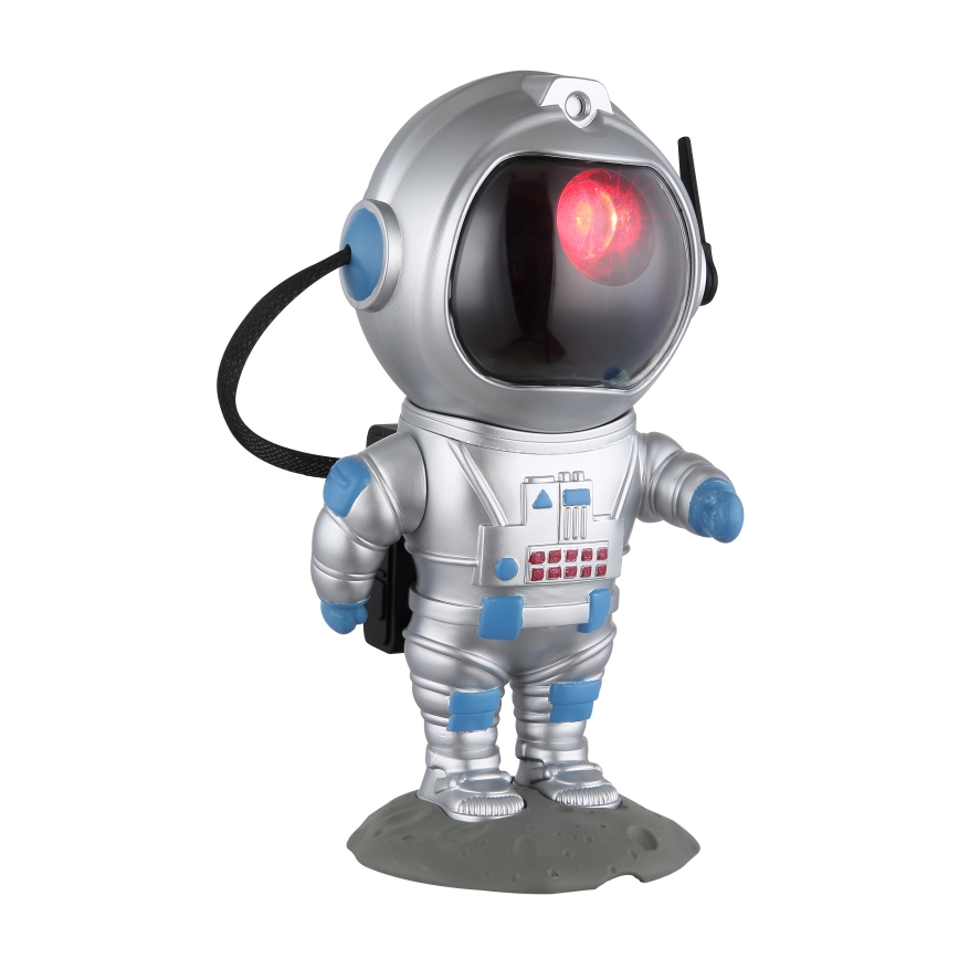 Globo - LED bordlampe m. RGB-farver LED/4,5W/5V astronaut sølvfarvet