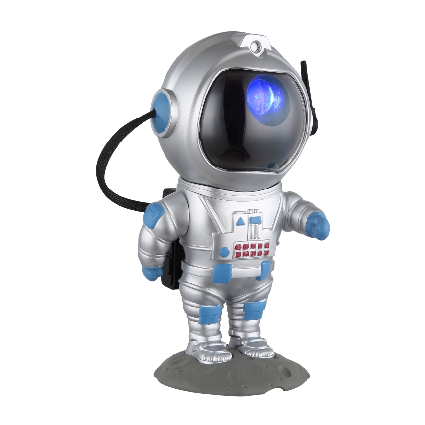 Globo - LED bordlampe m. RGB-farver LED/4,5W/5V astronaut sølvfarvet