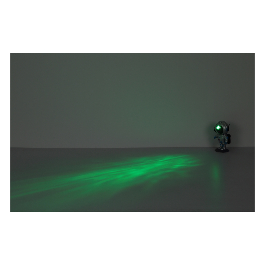 Globo - LED bordlampe m. RGB-farver LED/4,5W/5V astronaut sølvfarvet
