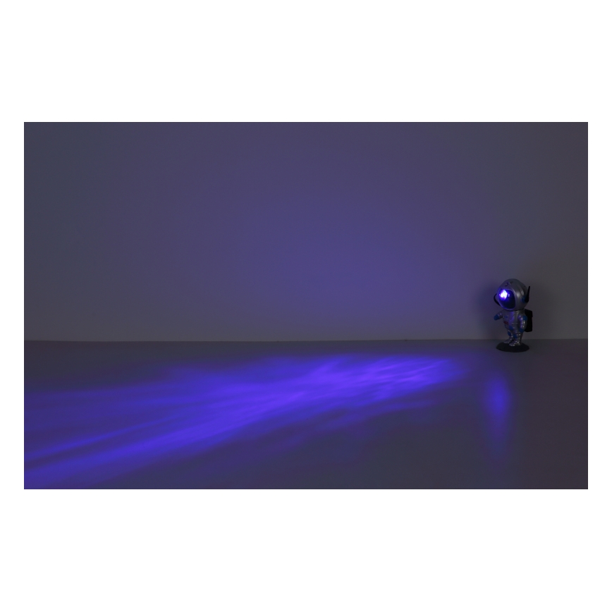 Globo - LED bordlampe m. RGB-farver LED/4,5W/5V astronaut sølvfarvet