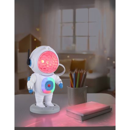 Globo - LED bordlampe m. RGB-farver LED/6W/5V astronaut hvid