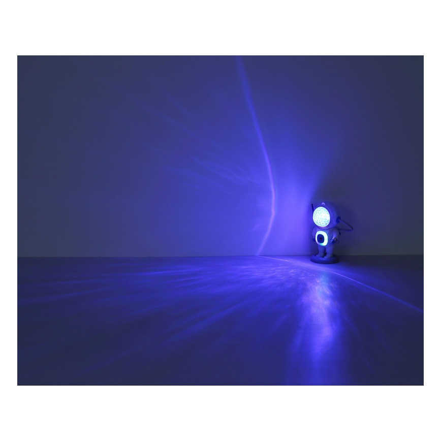 Globo - LED bordlampe m. RGB-farver LED/6W/5V astronaut hvid