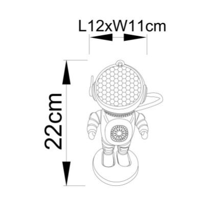 Globo - LED RGB Bordlampe LED/6W/5V astronaut hvid