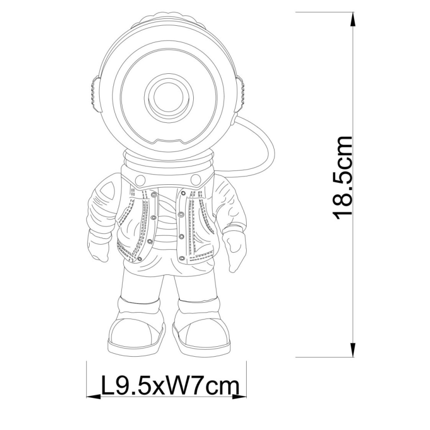 Globo - Dæmpbar LED-projektør LED/3W/5V Astronaut