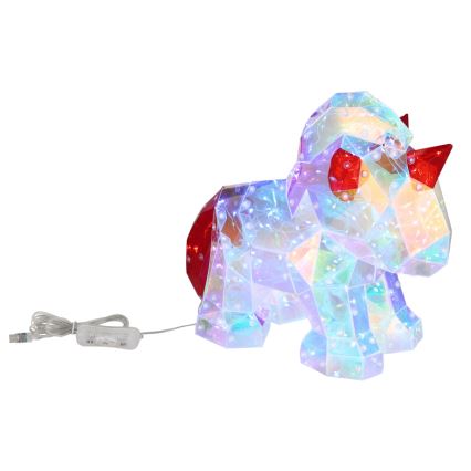 Globo - LED borddekoration LED/3W/5V USB enhjørning