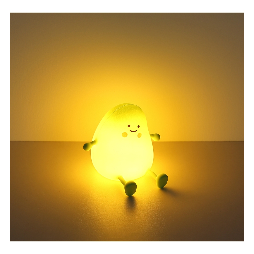 Globo - LED RGBW, dæmpbar, genopladelig natlampe til børn, LED/2W/5V, 1200 mAh, mango