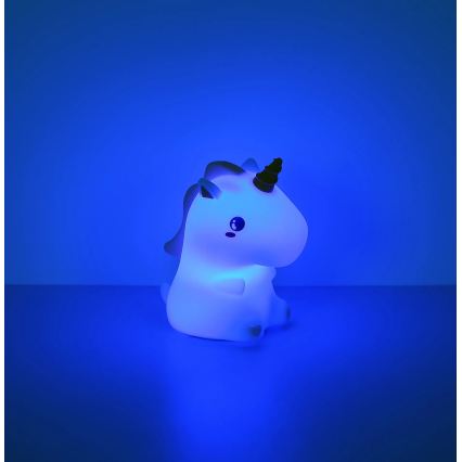 Globo - LED RGBW dæmpbar genopladelig natlampe til børn LED/1,5W/5V 1200 mAh enhjørning