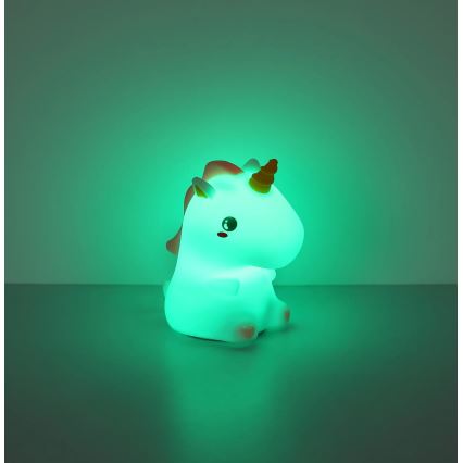 Globo - LED RGBW dæmpbar genopladelig natlampe til børn LED/1,5W/5V 1200 mAh enhjørning