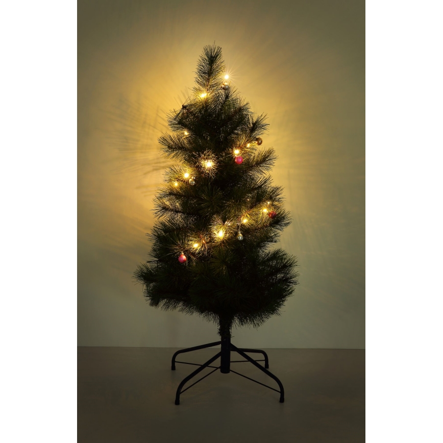 Globo - LED julelyskæde 20xLED/2xAA 2,2m varm hvid