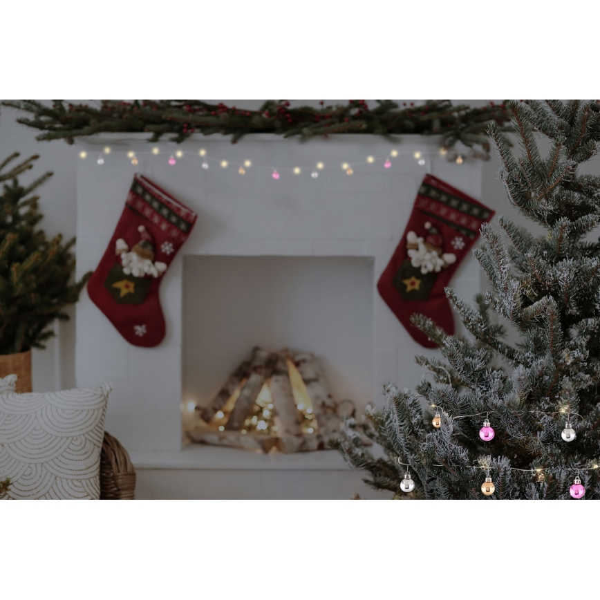 Globo - LED  lyskæde 20xLED/2xAA 2,2m varm hvid