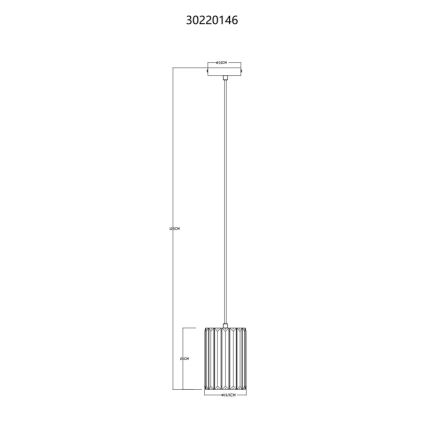 Globo - Pendel 1xE27/60W/230V diameter 13,5 cm