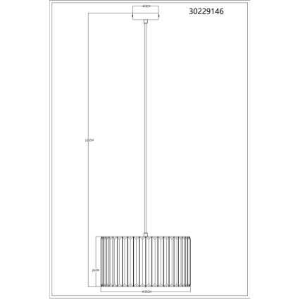Globo - Pendel 1xE27/60W/230V diameter 35 cm