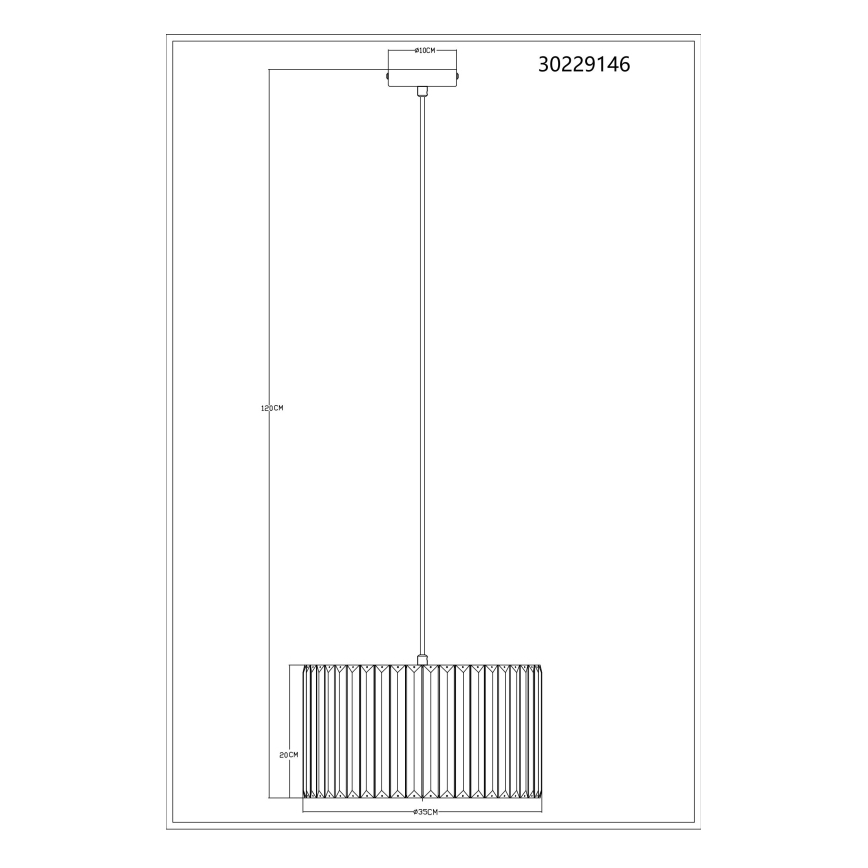 Globo - Pendel 1xE27/60W/230V diameter 35 cm