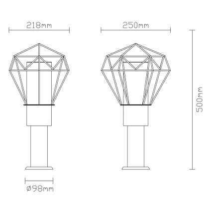 Globo - Udendørs lampe 1xE27/15W/230V IP44