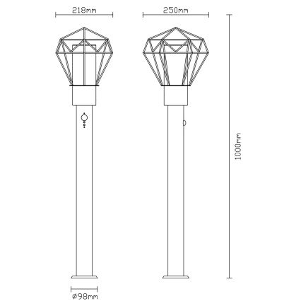 Globo - Udendørs lampe med sensor 1xE27/15W/230V IP44