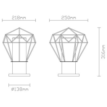 Globo - Udendørslampe 1xE27/15W/230V IP44