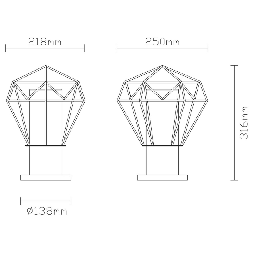 Globo - Udendørslampe 1xE27/15W/230V IP44