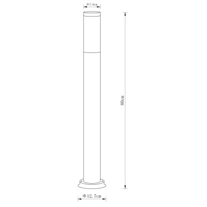 Globo - Udendørslampe 1xE27/60W/230V 80 cm IP44