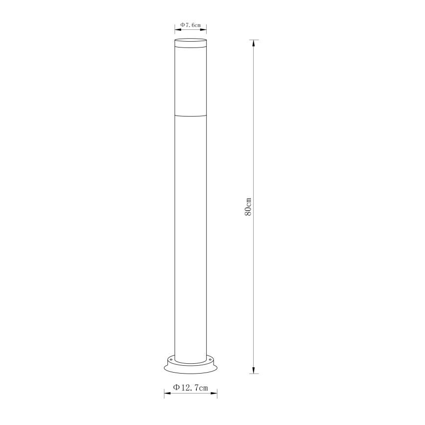 Globo - Udendørslampe 1xE27/60W/230V 80 cm IP44