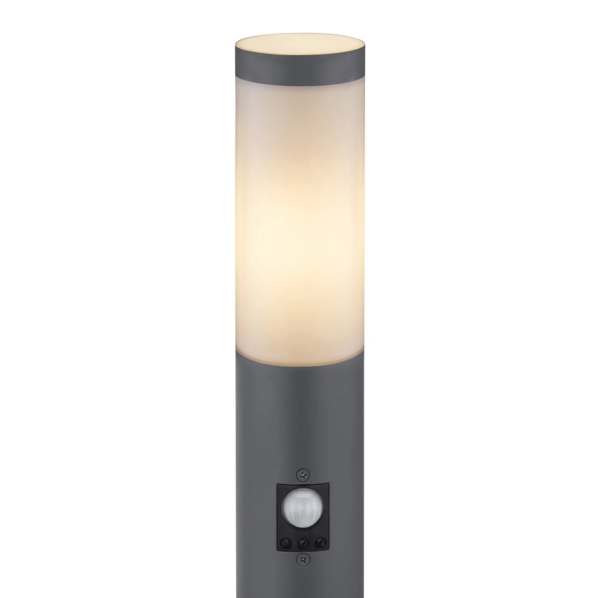 Globo - Udendørslampe med sensor 1xE27/15W/230V IP44 80 cm antracit