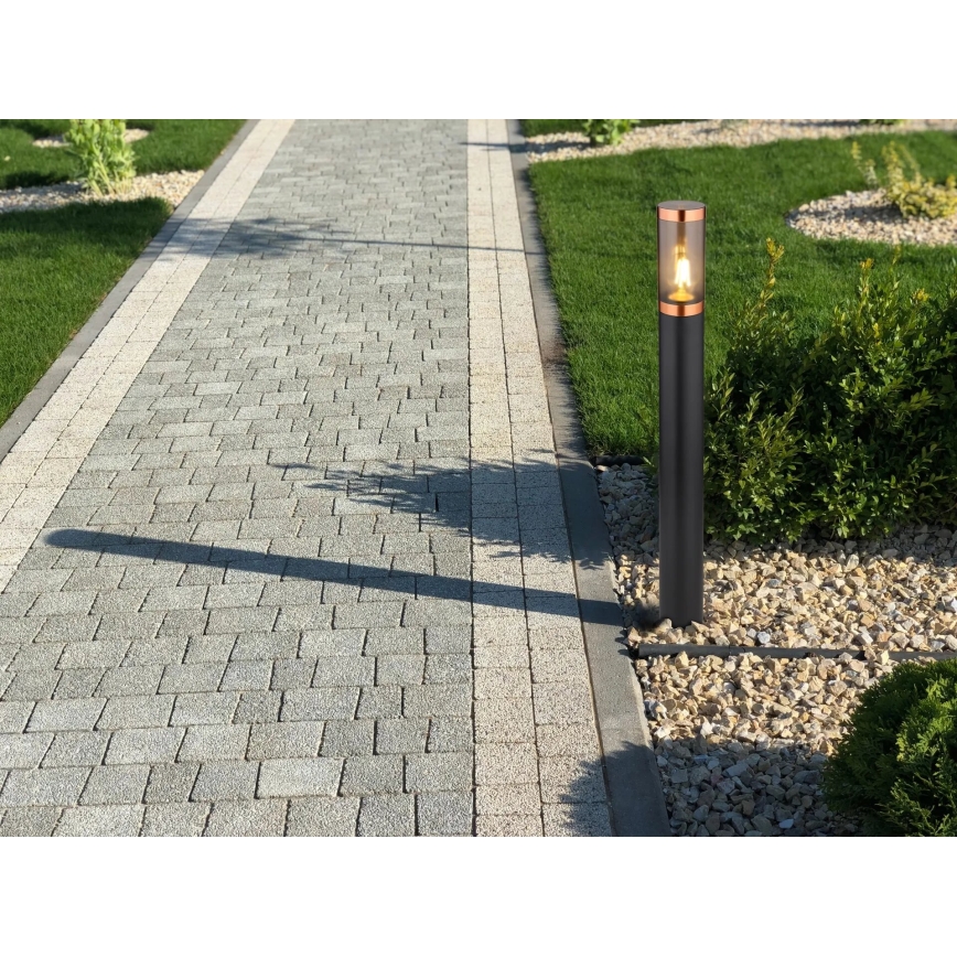 Globo - Udendørslampe 1xE27/23W/230V IP44 80 cm sort/kobber