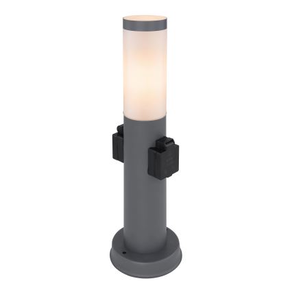 Globo 3158AK - Udendørslampe med 2 stikkontakter BOSTON 1xE27/23W/230V IP44