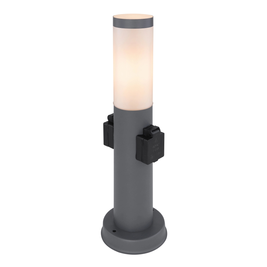 Globo 3158AK - Udendørslampe med 2 stikkontakter BOSTON 1xE27/23W/230V IP44