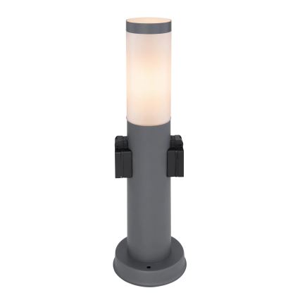 Globo 3158AK - Udendørslampe med 2 stikkontakter BOSTON 1xE27/23W/230V IP44