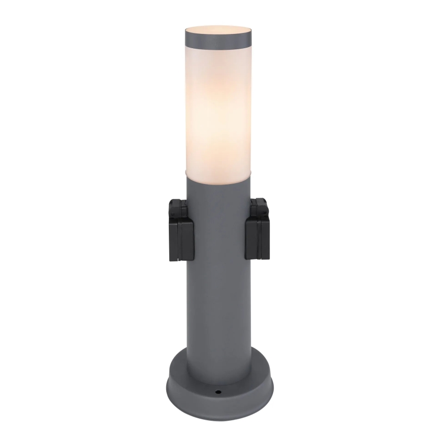 Globo 3158AK - Udendørslampe med 2 stikkontakter BOSTON 1xE27/23W/230V IP44