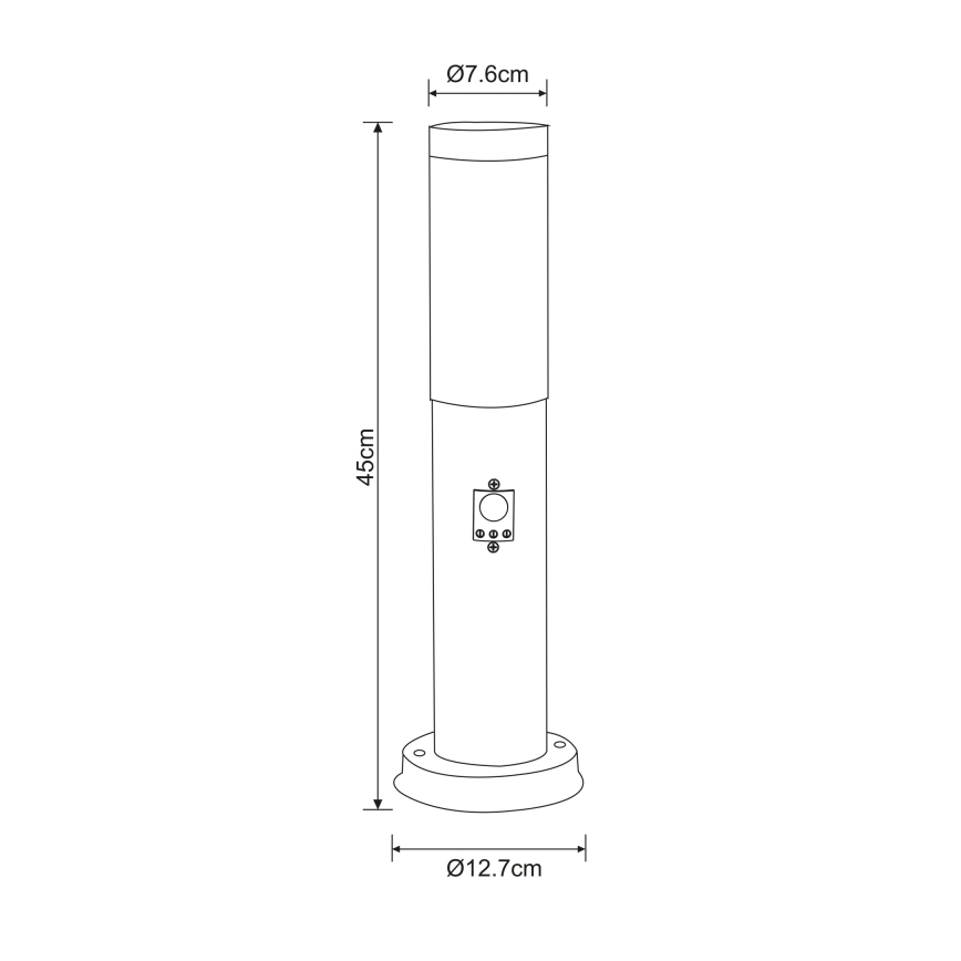 Globo - Udendørslampe med sensor 1xE27/60W/230V 45 cm IP44