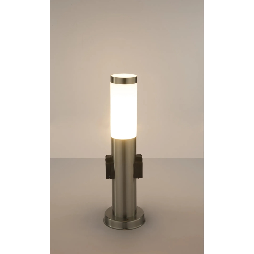 Globo - Udendørslampe med 2 stikkontakter 1xE27/23W/230V IP44