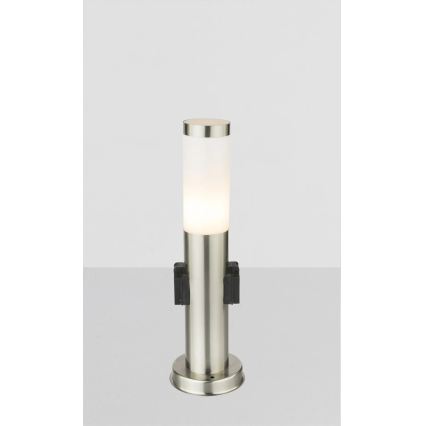 Globo - Udendørslampe med 2 stikkontakter 1xE27/23W/230V IP44