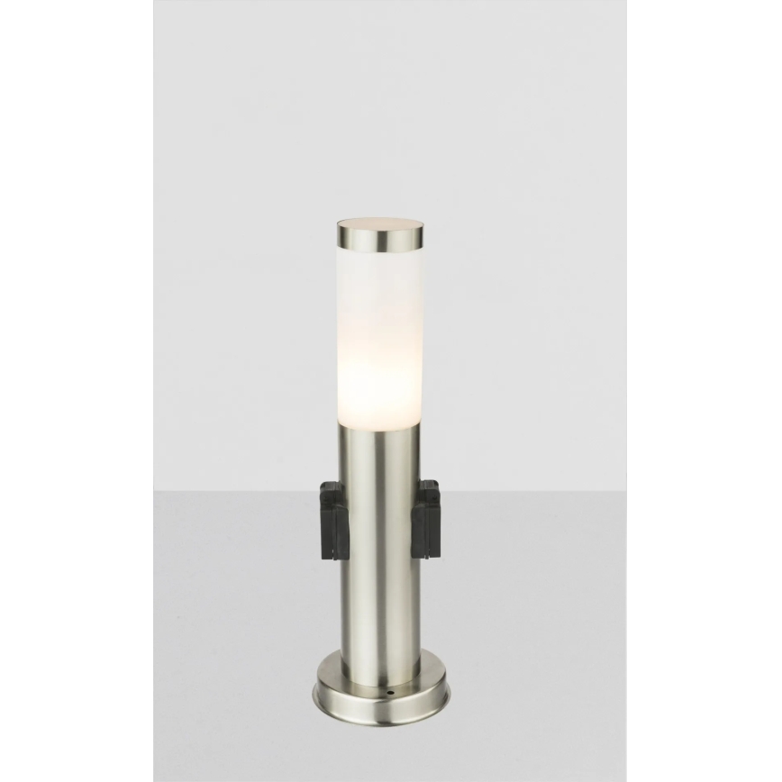 Globo - Udendørslampe med 2 stikkontakter 1xE27/23W/230V IP44