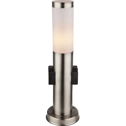 Globo - Udendørslampe med 2 stikkontakter 1xE27/23W/230V IP44
